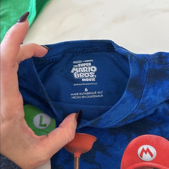 Nintendo Kids Short Sleeve Tees - Green and Blue - Picture 5 of 5